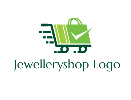 shopping cart with negative spacing check in shopping bag
