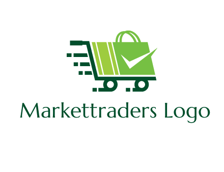 shopping cart with negative spacing check in shopping bag