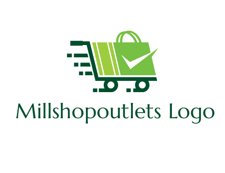 shopping cart with negative spacing check in shopping bag