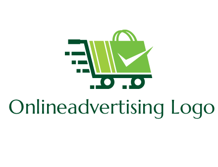 shopping cart with negative spacing check in shopping bag
