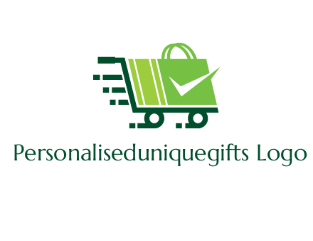 shopping cart with negative spacing check in shopping bag