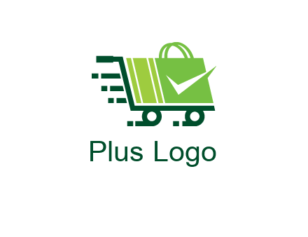 shopping cart with negative spacing check in shopping bag