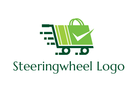 shopping cart with negative spacing check in shopping bag