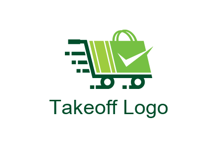 shopping cart with negative spacing check in shopping bag