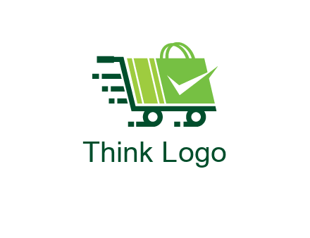 shopping cart with negative spacing check in shopping bag