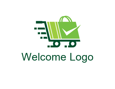 shopping cart with negative spacing check in shopping bag