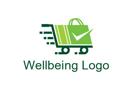 shopping cart with negative spacing check in shopping bag