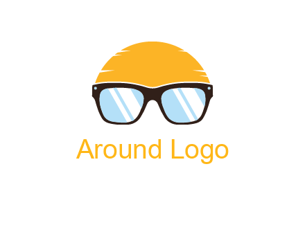 sun behind sunglasses