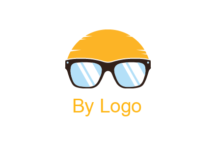 sun behind sunglasses