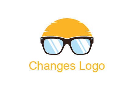 sun behind sunglasses