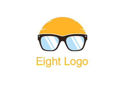 sun behind sunglasses