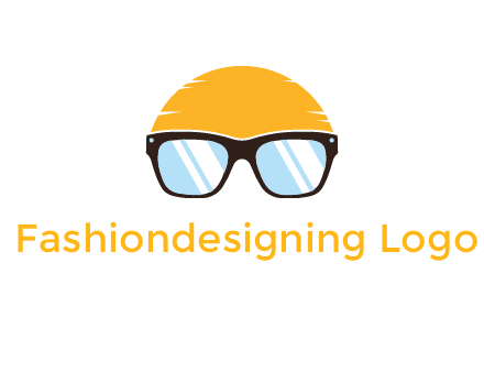 sun behind sunglasses