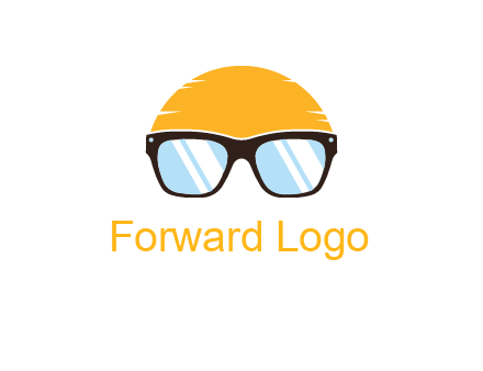 sun behind sunglasses