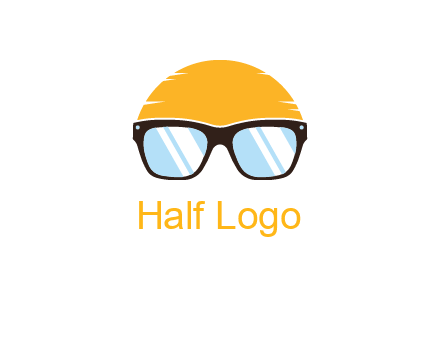 sun behind sunglasses