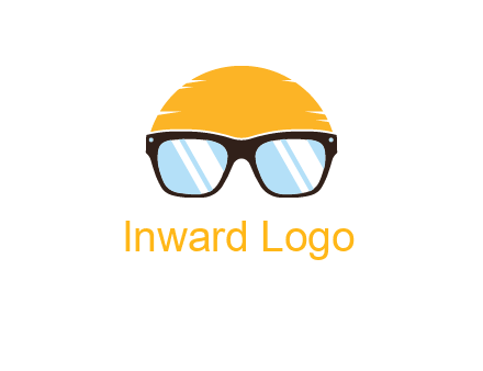 sun behind sunglasses