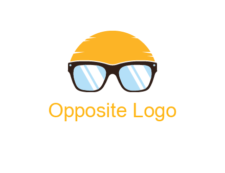 sun behind sunglasses