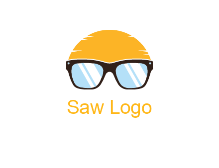sun behind sunglasses