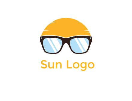sun behind sunglasses
