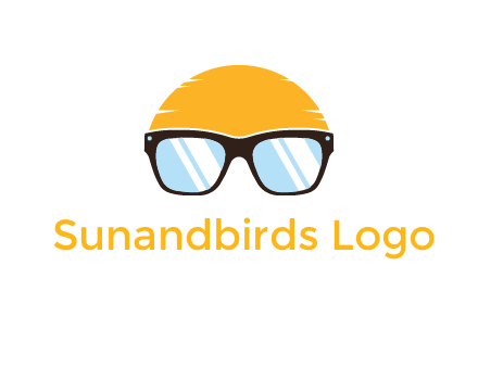 sun behind sunglasses