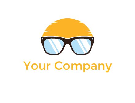 sun behind sunglasses