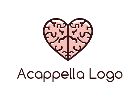 line art heart looking like brain