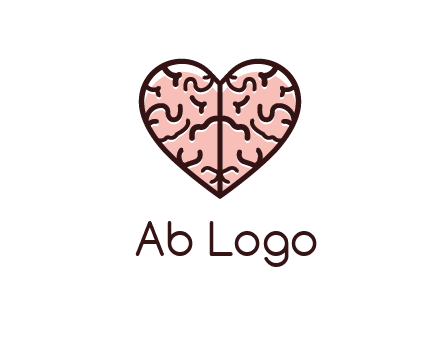 line art heart looking like brain