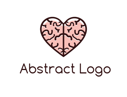 line art heart looking like brain