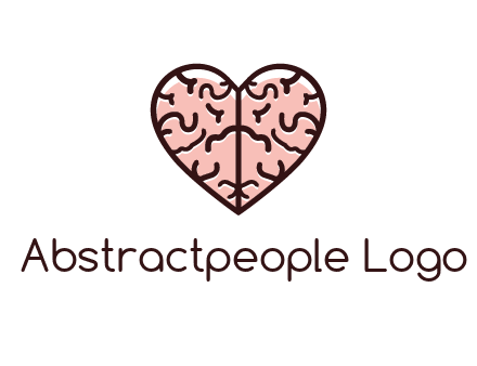 line art heart looking like brain