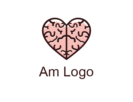 line art heart looking like brain