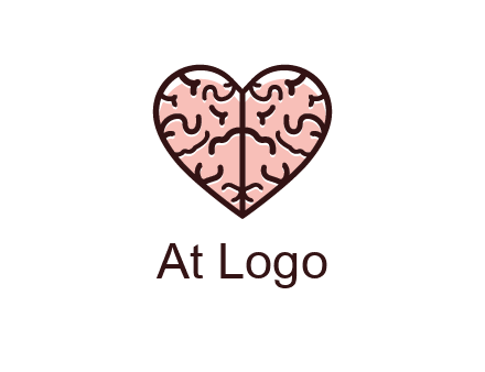 line art heart looking like brain