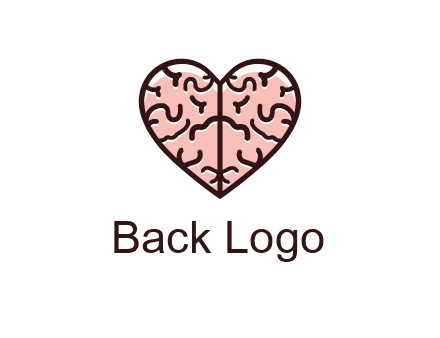 line art heart looking like brain
