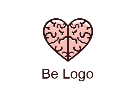 line art heart looking like brain