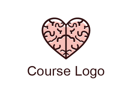 line art heart looking like brain