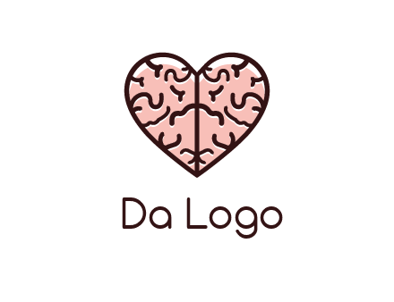 line art heart looking like brain