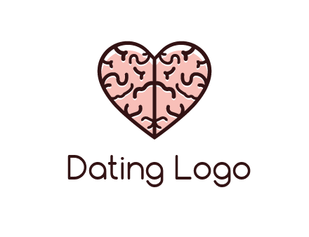 line art heart looking like brain
