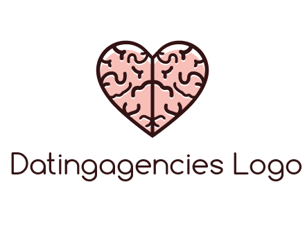 line art heart looking like brain
