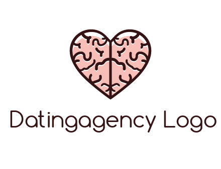 line art heart looking like brain
