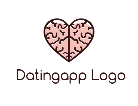 line art heart looking like brain