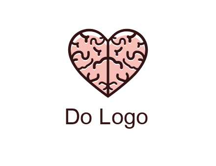 line art heart looking like brain