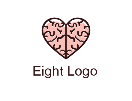 line art heart looking like brain