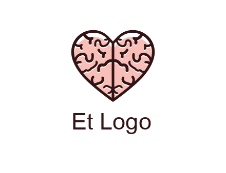 line art heart looking like brain