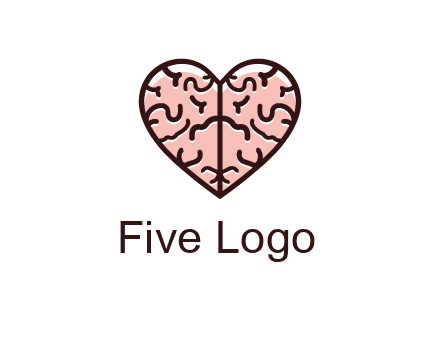 line art heart looking like brain