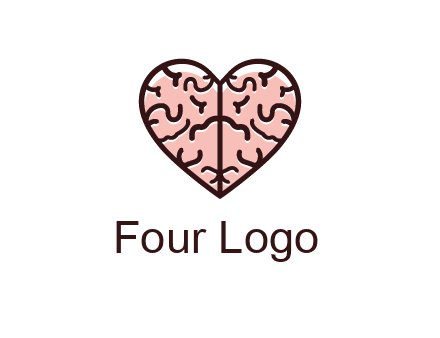 line art heart looking like brain