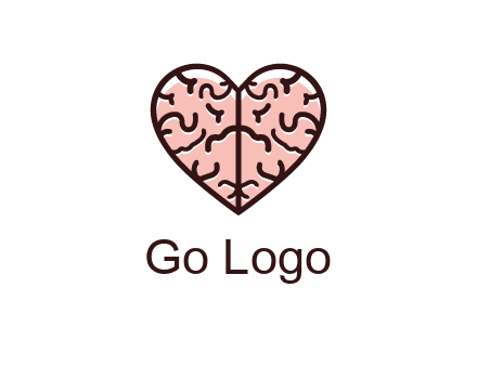 line art heart looking like brain