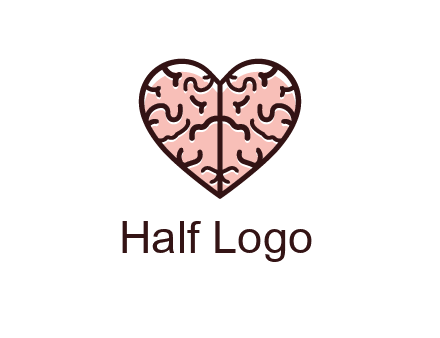 line art heart looking like brain