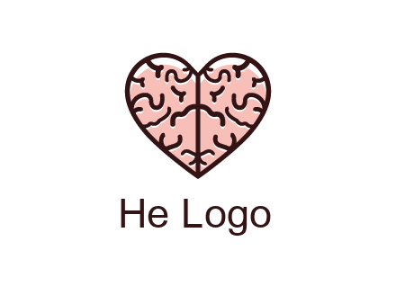 line art heart looking like brain