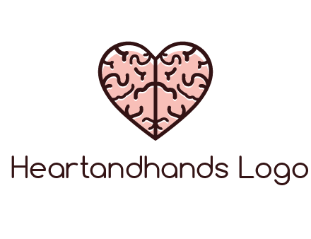 line art heart looking like brain