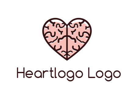 line art heart looking like brain