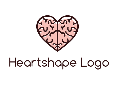 line art heart looking like brain