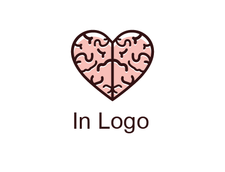 line art heart looking like brain